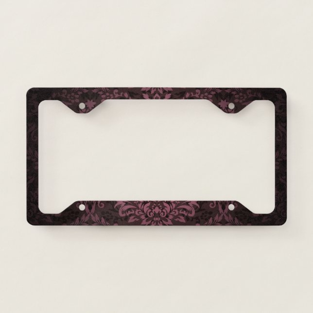 Damask Pattern Licence Plate Frame (Front)