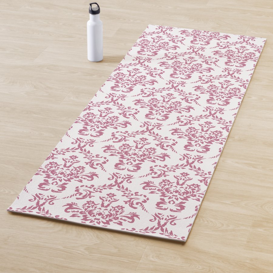 Damask Pattern Mulberry Yoga Mat Eco Friendly Bpa Free Yoga