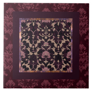 Damask pattern no texture ceramic tile