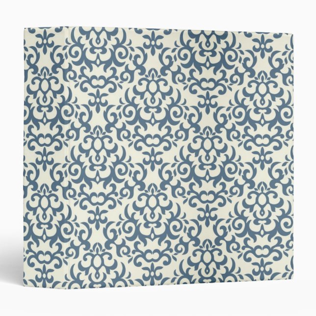 Damask pattern on gradient background 2 3 ring binder (Front/Spine)