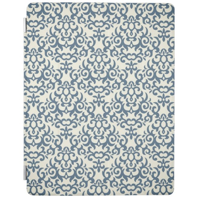 Damask pattern on gradient background 2 iPad smart cover (Front)