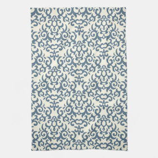 Damask pattern on gradient background 2 kitchen towel