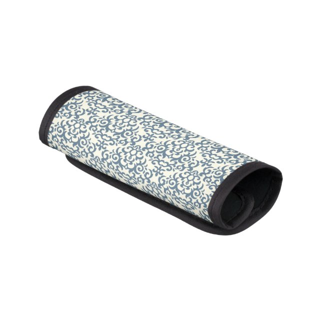 Damask pattern on gradient background 2 luggage handle wrap (Angled)