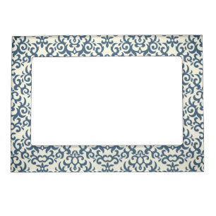 Damask pattern on gradient background 2 magnetic photo frame