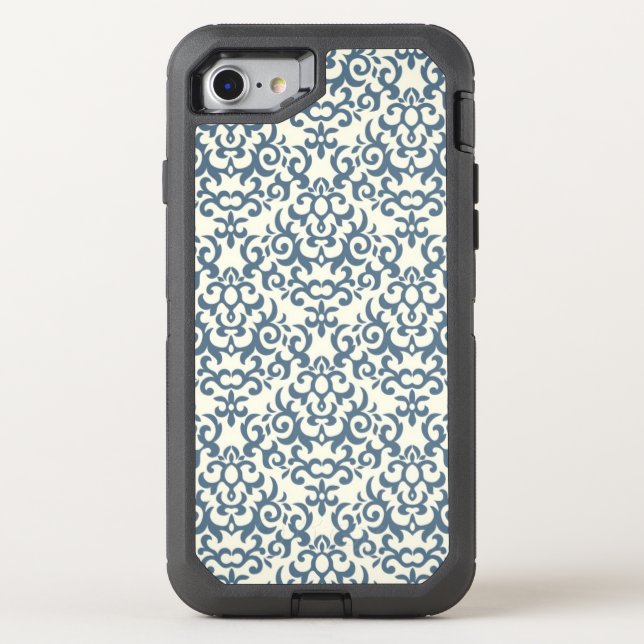 Damask pattern on gradient background 2 otterbox iPhone case (Back)