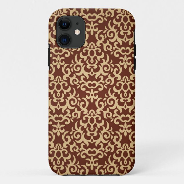 Damask pattern on gradient background Case-Mate iPhone case (Back)