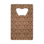Damask pattern on gradient background credit card bottle opener