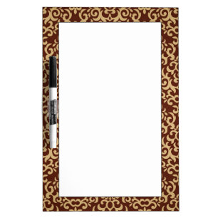 Damask pattern on gradient background Dry-Erase board