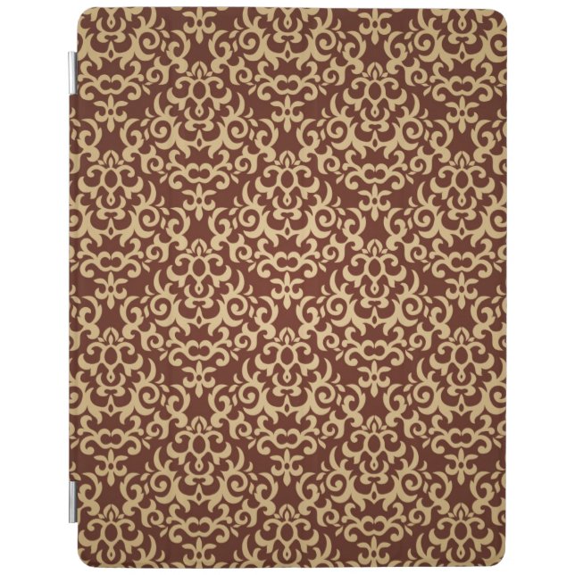 Damask pattern on gradient background iPad smart cover (Front)