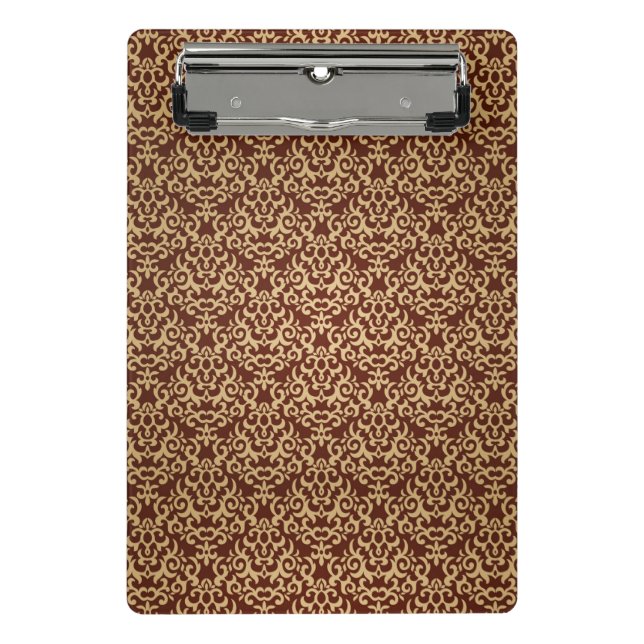 Damask pattern on gradient background mini clipboard (Front)
