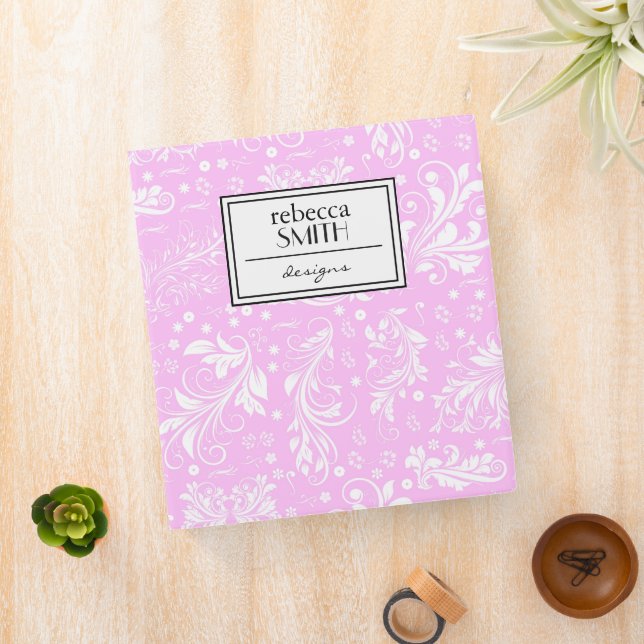 Damask Pattern, Pink Damask, French Damask Binder (In Situ)