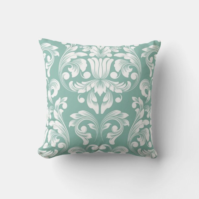 Damask pattern throw pillow (Front)