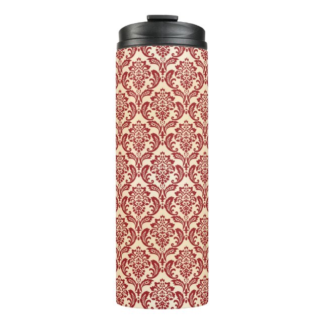 Damask pattern wallpaper thermal tumbler (Front)