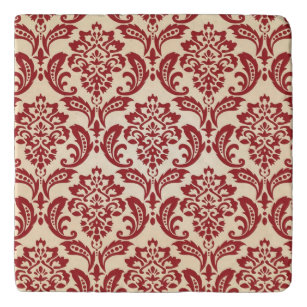 Damask pattern wallpaper trivet