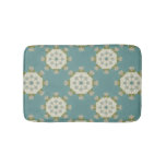Damask pattern with abstract elements bathroom mat