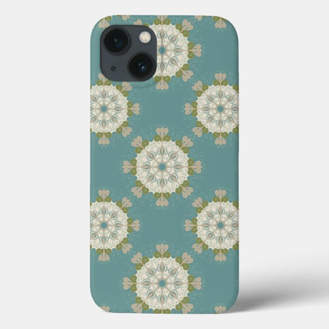 Damask pattern with abstract elements Case-Mate iPhone case (Back)