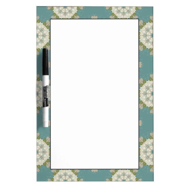 Damask pattern with abstract elements Dry-Erase board (Front)