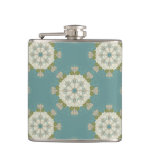 Damask pattern with abstract elements hip flask