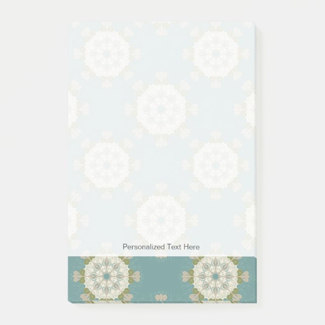 Damask pattern with abstract elements post-it notes (Front)