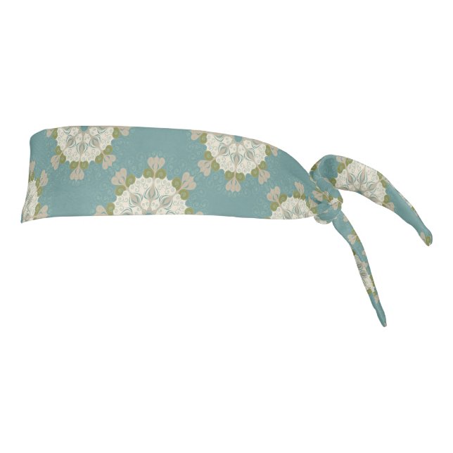 Damask pattern with abstract elements tie headband (Rotate 90)
