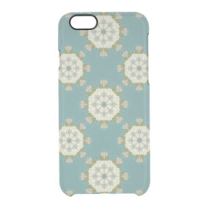 Damask pattern with abstract elements clear iPhone 6/6S case