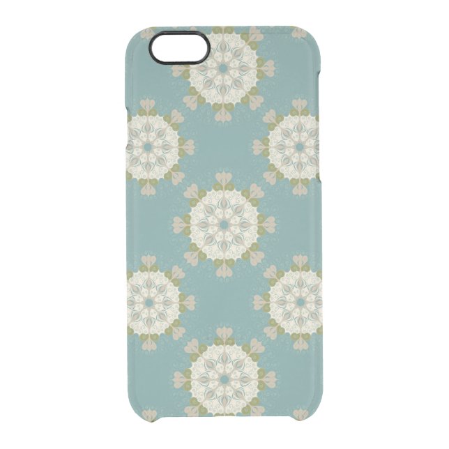 Damask pattern with abstract elements uncommon iPhone case (Back)
