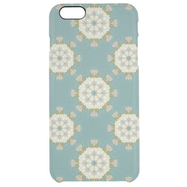 Damask pattern with abstract elements uncommon iPhone case (Back)