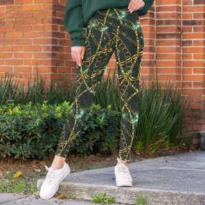 Damask Pattern With Chain Leggings