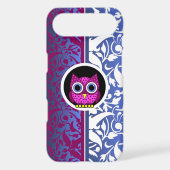 damask pattern with owl Case-Mate iPhone case (Back)