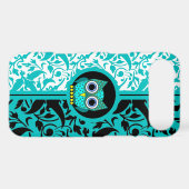 damask pattern with owl iPhone 4 case (Back (Horizontal))