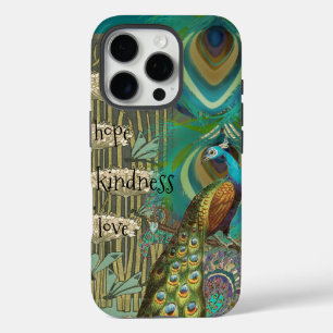 Damask Peacock & Feather You Choose Color iPhone 16 Pro Case