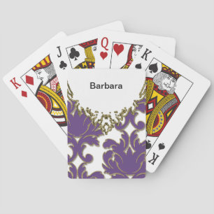 Damask Personalized Playing Cards