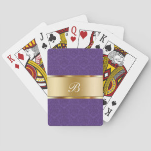 Damask Personalized Playing Cards