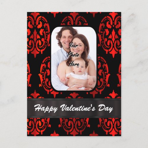 Damask photo template Valentines day