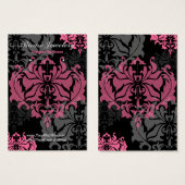 Damask Pink And Grey Earring Background (Front & Back)