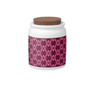 Damask Pink Hearts Candy Jar