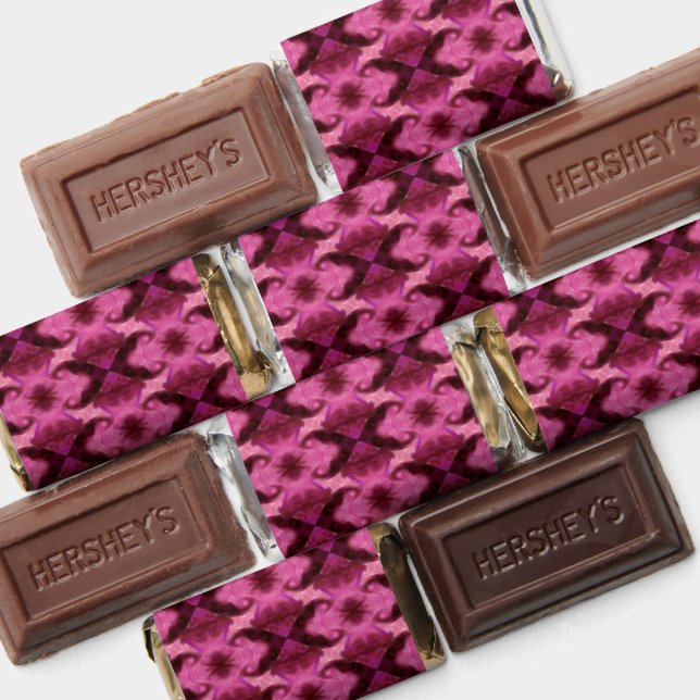 Damask Pink Hearts Hershey's Miniatures (Assorted)