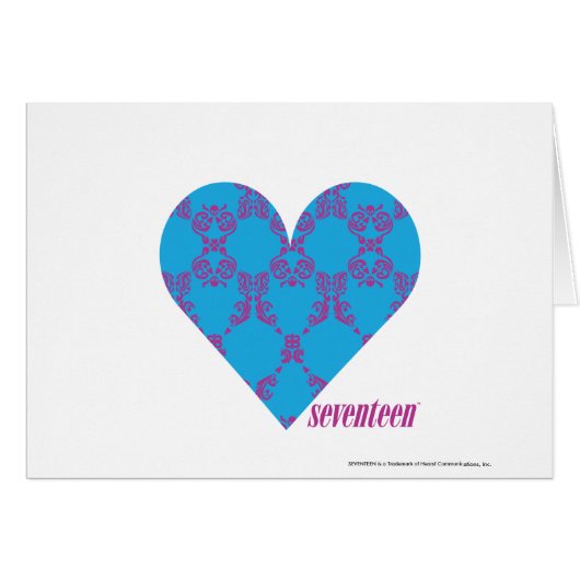 Damask Purple-Aqua 3 Cards (Front Horizontal)