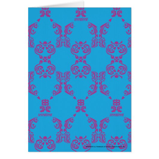 Damask Purple-Aqua Cards (Front)