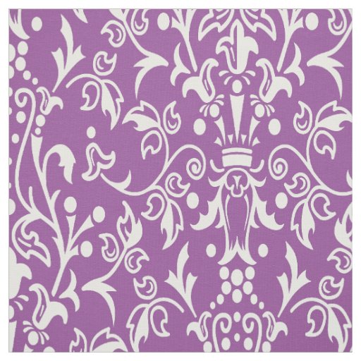 Damask Purple Fabric