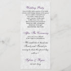 damask purple Wedding program