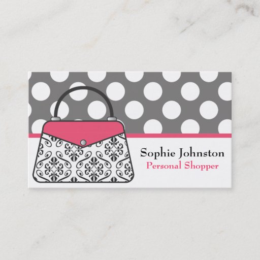 Customizable Damask Purse Handbag Business Calling Cards Business Cards