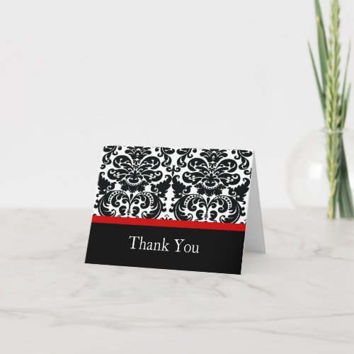 Damask Red You Note Card