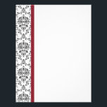 Damask Regal Letterhead<br><div class="desc">Elegant Damask Regal stationery for the bride and groom.. black and white detail classical design with a modern twist .. by Ricaso Wedding part of the Ricaso group of designers</div>