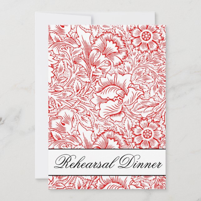 damask rehearsal dinner invitations (Front)