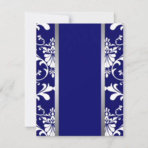 Damask &amp; Ribbon Wedding Invitation