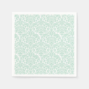 Damask Sage Green Pretty Cute Napkins