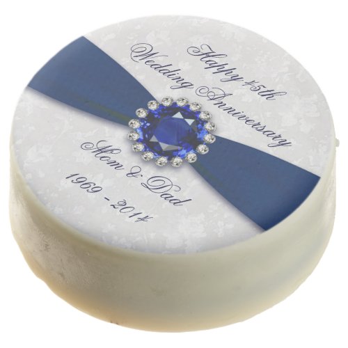 Damask Sapphire Wedding Anniversary Oreo Cookies