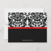 Damask Save The Date Announcement Red (Back)