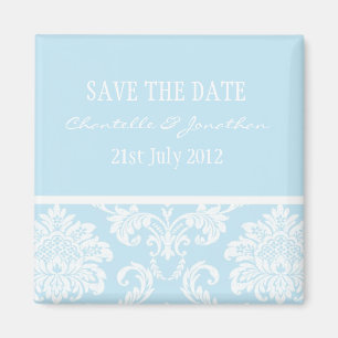 Damask Save The Date Magnet